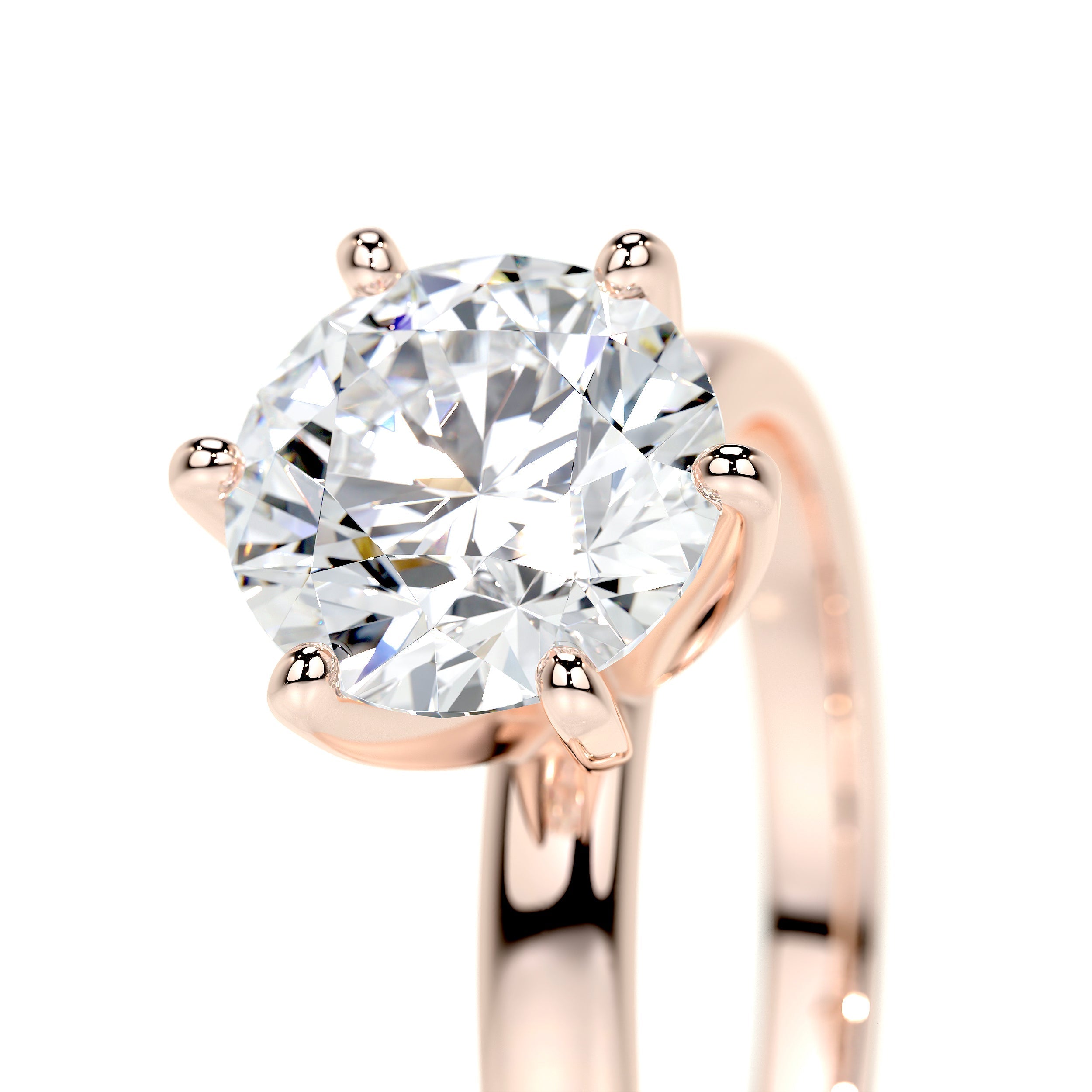 2.0 CT Round Solitaire CVD E/VS2 Diamond Engagement Ring 12