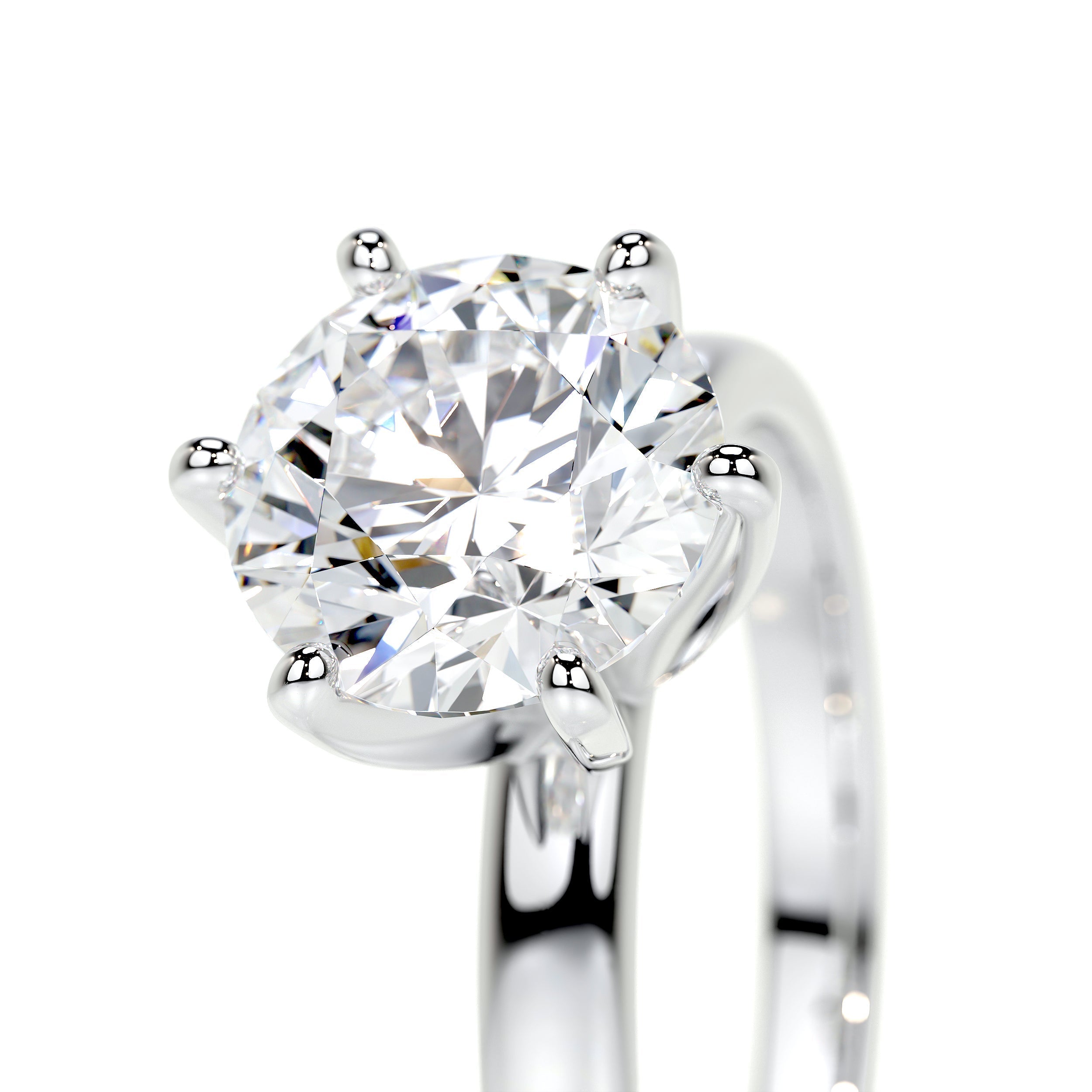2.0 CT Round Solitaire CVD E/VS2 Diamond Engagement Ring 3