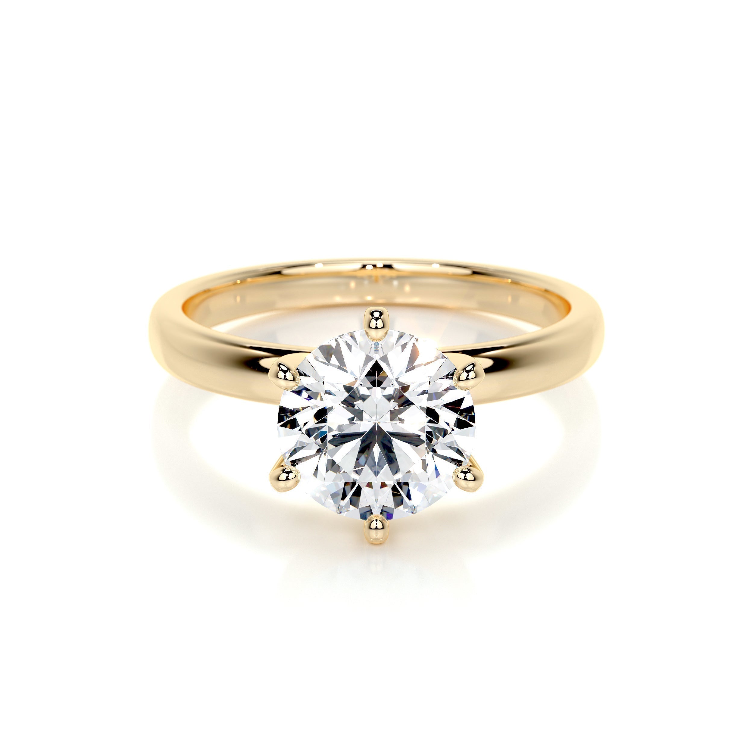 2.0 CT Round Solitaire CVD E/VS2 Diamond Engagement Ring 7