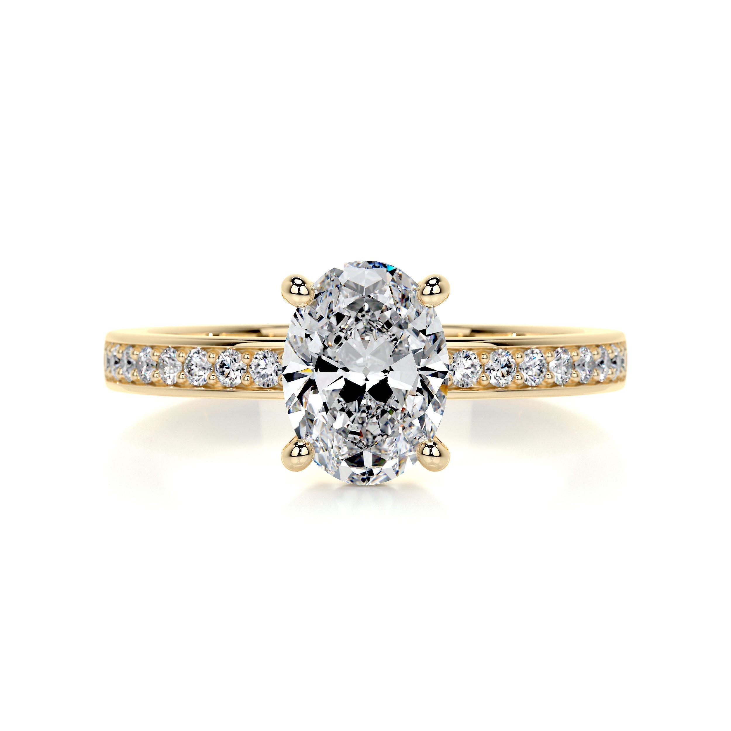 1.0 CT Oval Solitaire CVD F/SI1 Diamond Engagement Ring 7