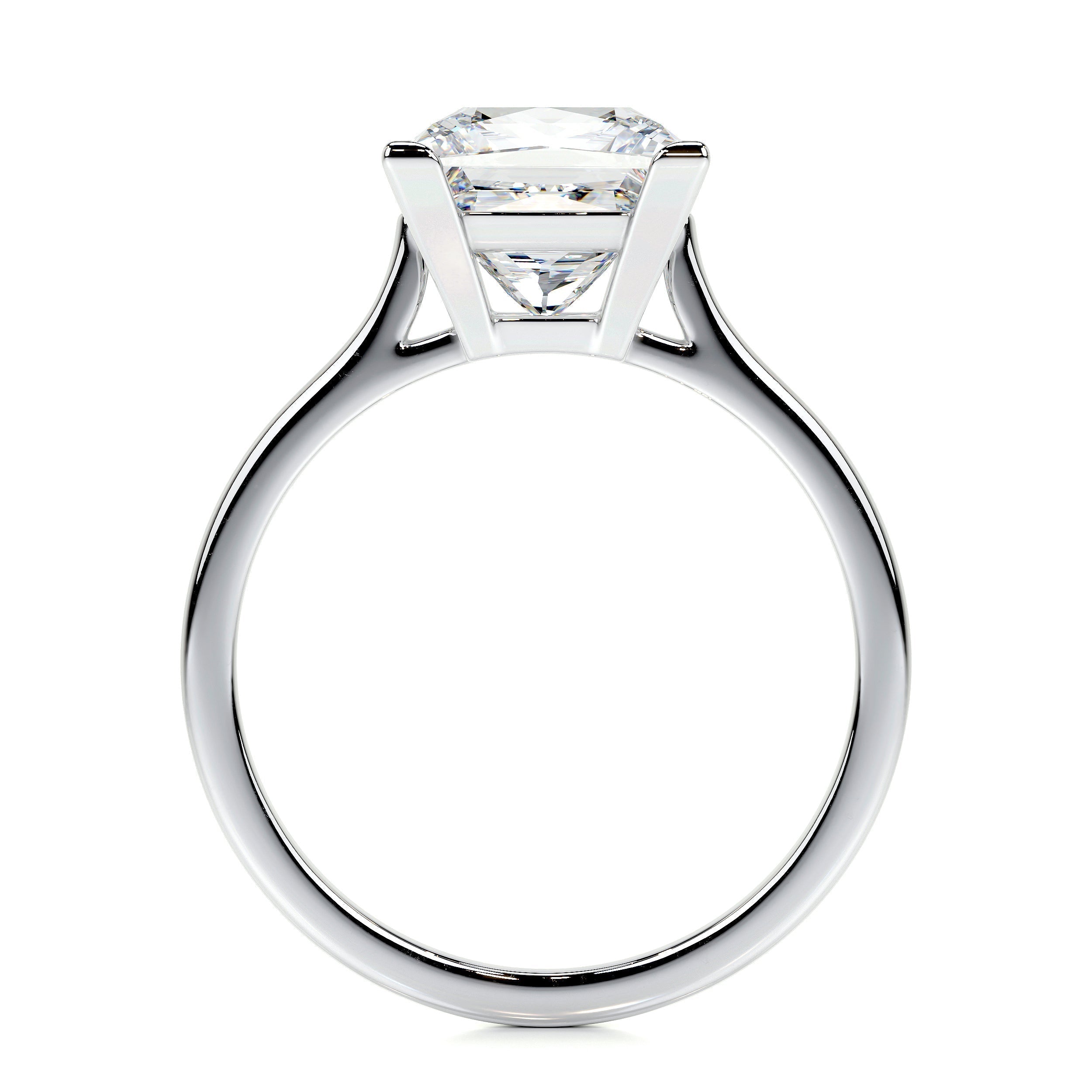 3.0 CT Princess Solitaire CVD F/VS2 Diamond Engagement Ring 6
