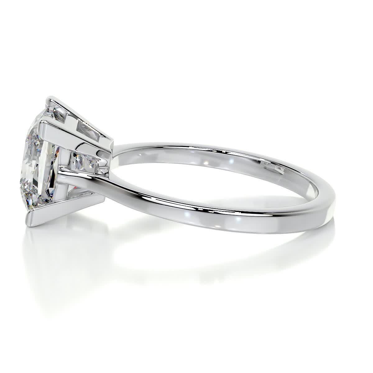 3.0 CT Princess Solitaire CVD F/VS2 Diamond Engagement Ring 5