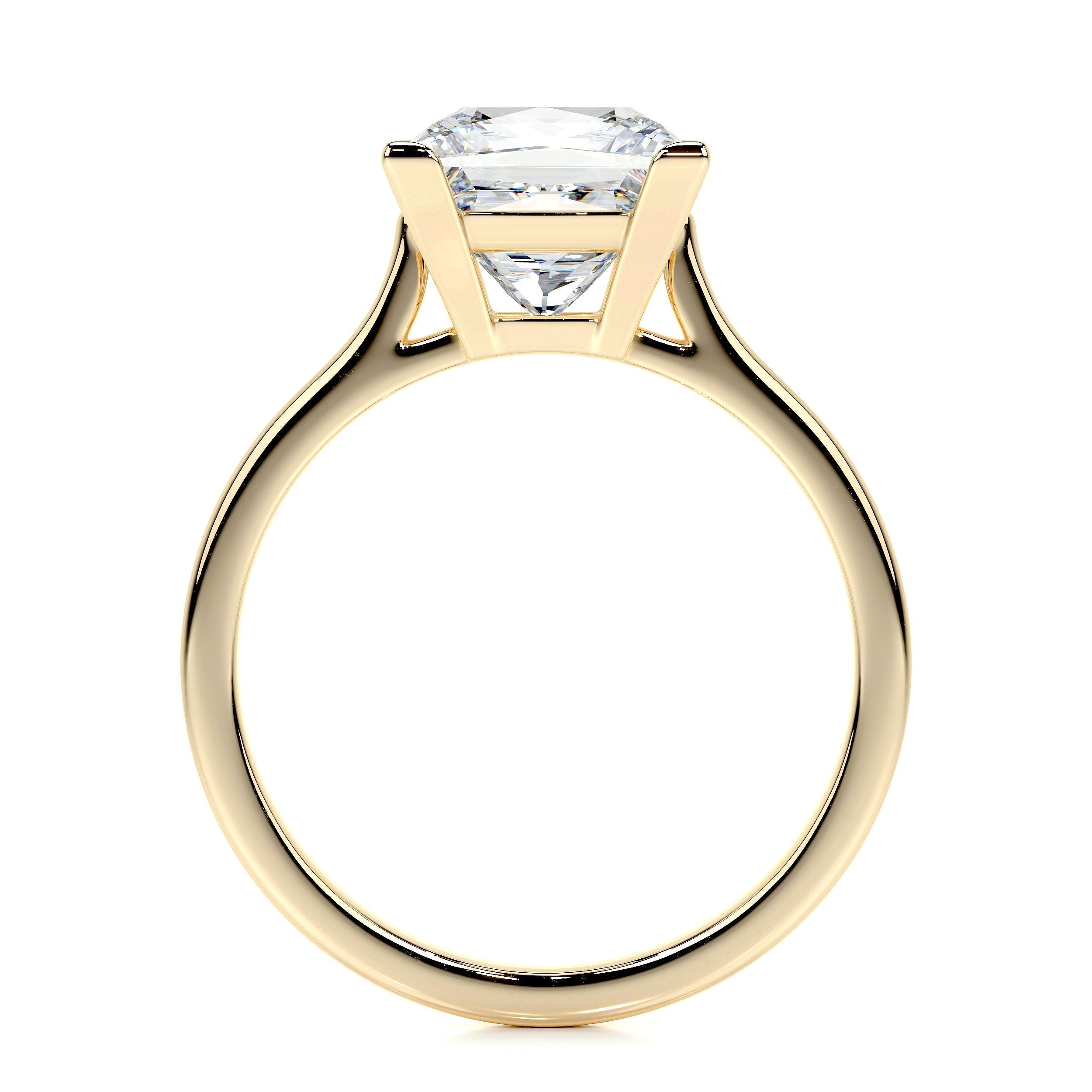 3.0 CT Princess Solitaire CVD F/VS2 Diamond Engagement Ring 11
