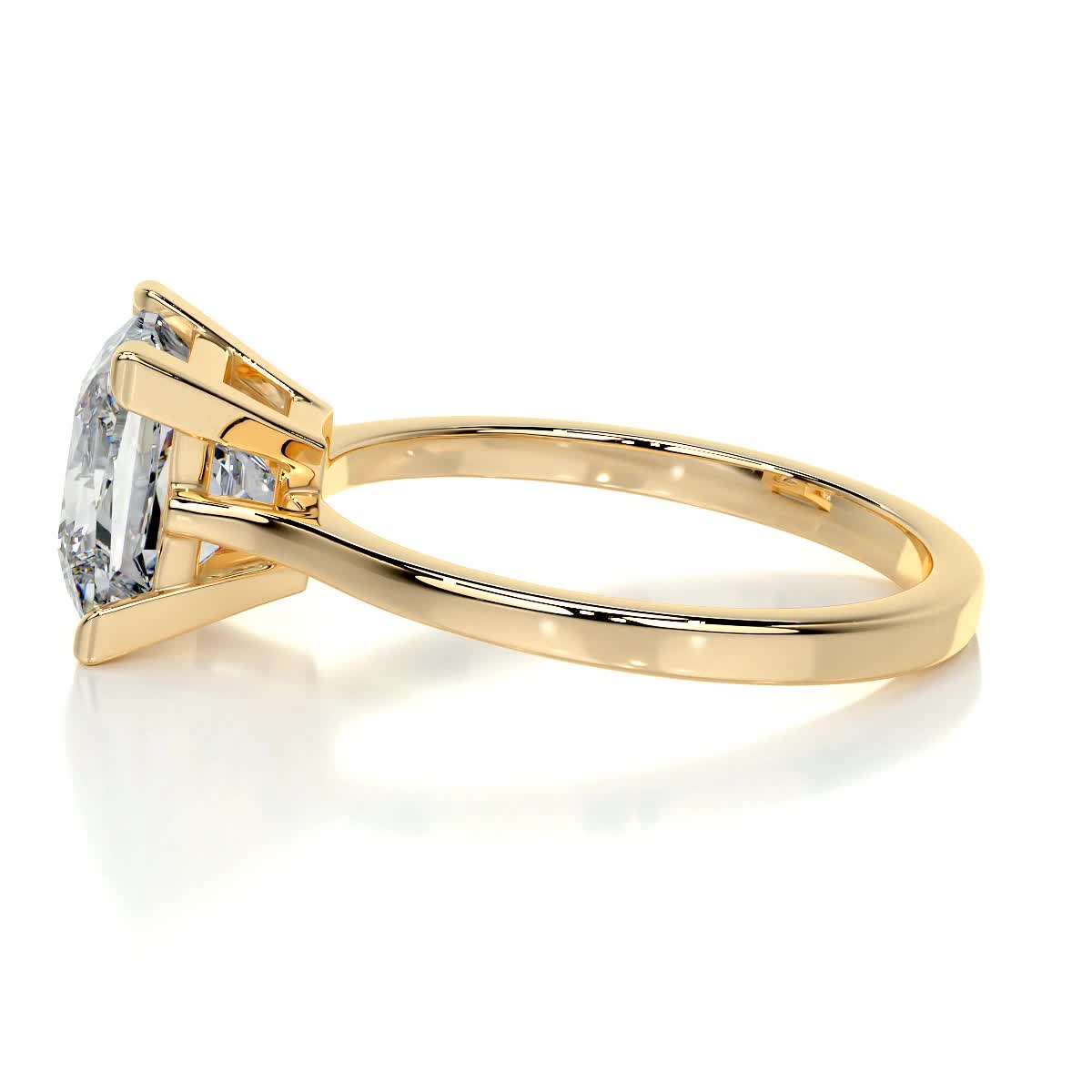 3.0 CT Princess Solitaire CVD F/VS2 Diamond Engagement Ring 10