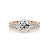 1.25 CT Round Hidden Halo CVD F/VS Diamond Bridal Ring Set 13
