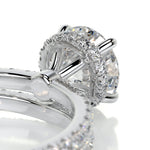 1.25 CT Round Hidden Halo CVD F/VS Diamond Bridal Ring Set 5