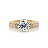 1.25 CT Round Hidden Halo CVD F/VS Diamond Bridal Ring Set 8