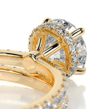 1.25 CT Round Hidden Halo CVD F/VS Diamond Bridal Ring Set 10