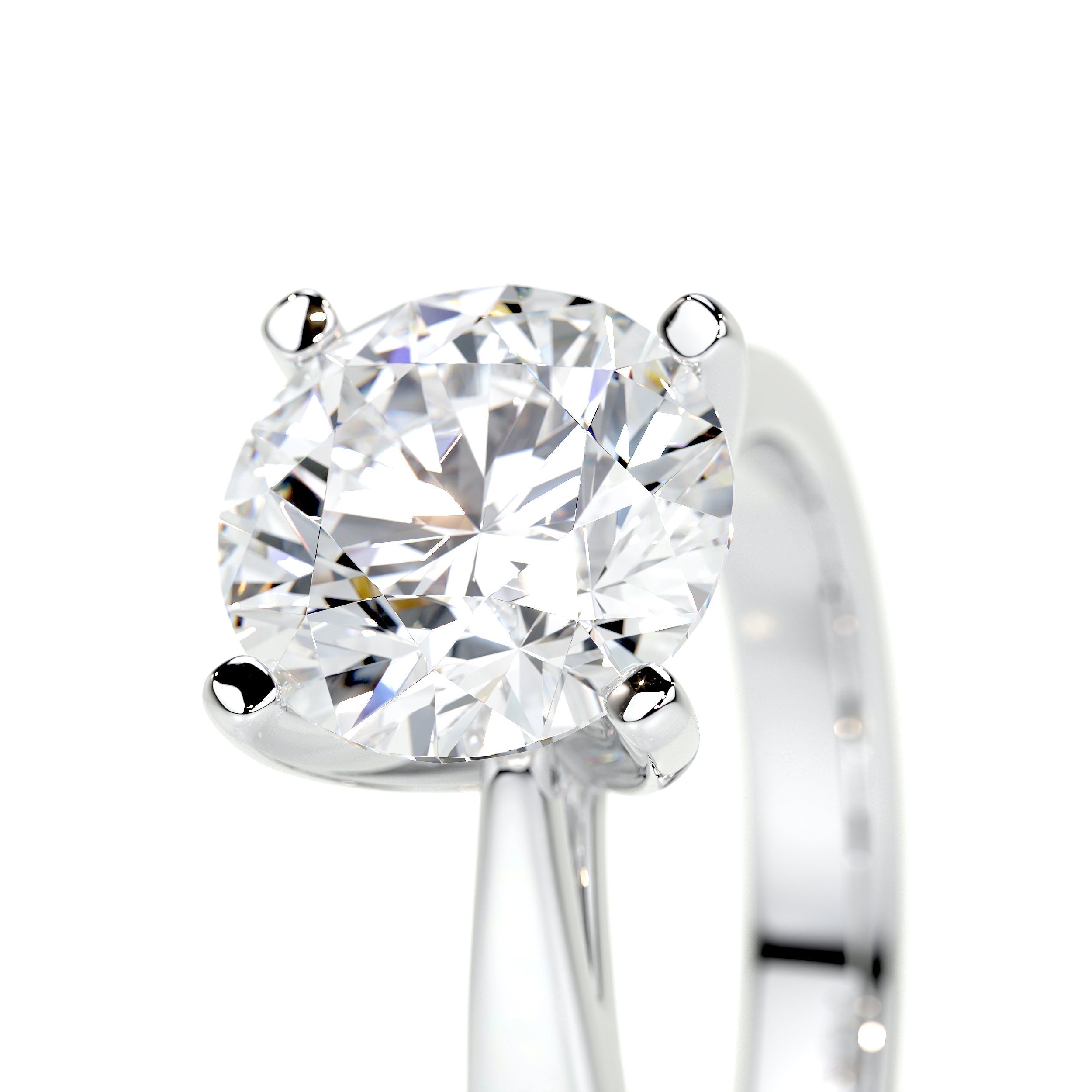2.0 CT Round Solitaire CVD H/VS2 Diamond Engagement Ring 5
