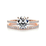 1.50 CT Round Solitaire CVD F/VS Diamond Bridal Ring Set 12