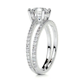 1.50 CT Round Solitaire CVD F/VS Diamond Bridal Ring Set 6