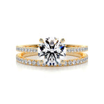 1.50 CT Round Solitaire CVD F/VS Diamond Bridal Ring Set 7