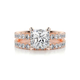 1.50 CT Princess Solitaire CVD F/VS Diamond Bridal Ring Set 13