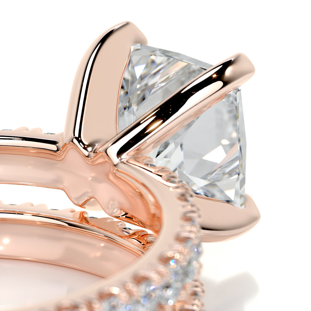 1.50 CT Princess Solitaire CVD F/VS Diamond Bridal Ring Set 14