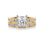 1.50 CT Princess Solitaire CVD F/VS Diamond Bridal Ring Set 7