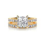 1.50 CT Princess Solitaire CVD F/VS Diamond Bridal Ring Set 7