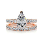 1.50 CT Pear Solitaire CVD F/VS Diamond Bridal Ring Set 10