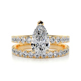 1.50 CT Pear Solitaire CVD F/VS Diamond Bridal Ring Set 7