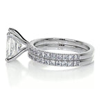 1.50 CT Radiant Solitaire CVD F/VS Diamond Bridal Ring Set 6