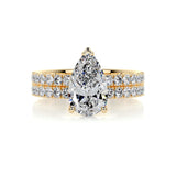 2.0 CT Pear Solitaire CVD F/VS Diamond Bridal Set 7