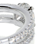 1.0 CT Oval Solitaire CVD F/VS Diamond Bridal Ring Set 5