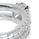 1.0 CT Oval Solitaire CVD F/VS Diamond Bridal Ring Set 5