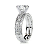 1.50 CT Round Solitaire CVD F/VS Diamond Bridal Ring Set 7