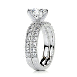 1.50 CT Round Solitaire CVD F/VS Diamond Bridal Ring Set 7