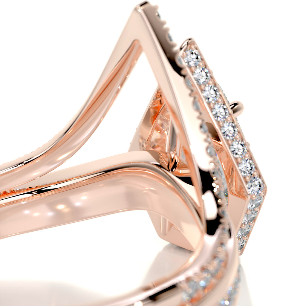 1.50 CT Pear Halo CVD F/VS Diamond Bridal Ring Set 15
