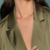 1.0 CT Round Halo CVD F/VS Diamond Necklace 11