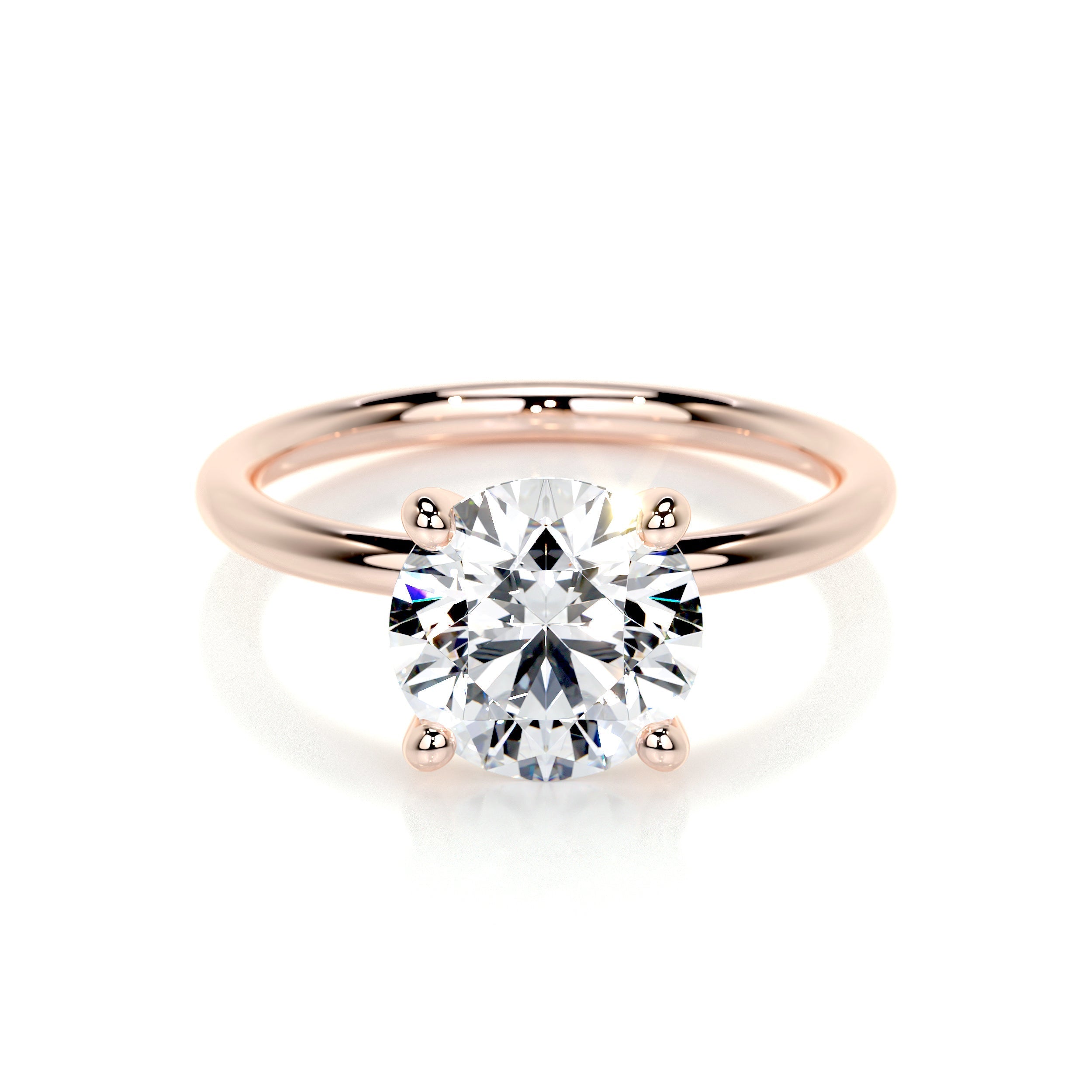 2.0 CT Round Solitaire CVD E/VS2 Diamond Engagement Ring 11