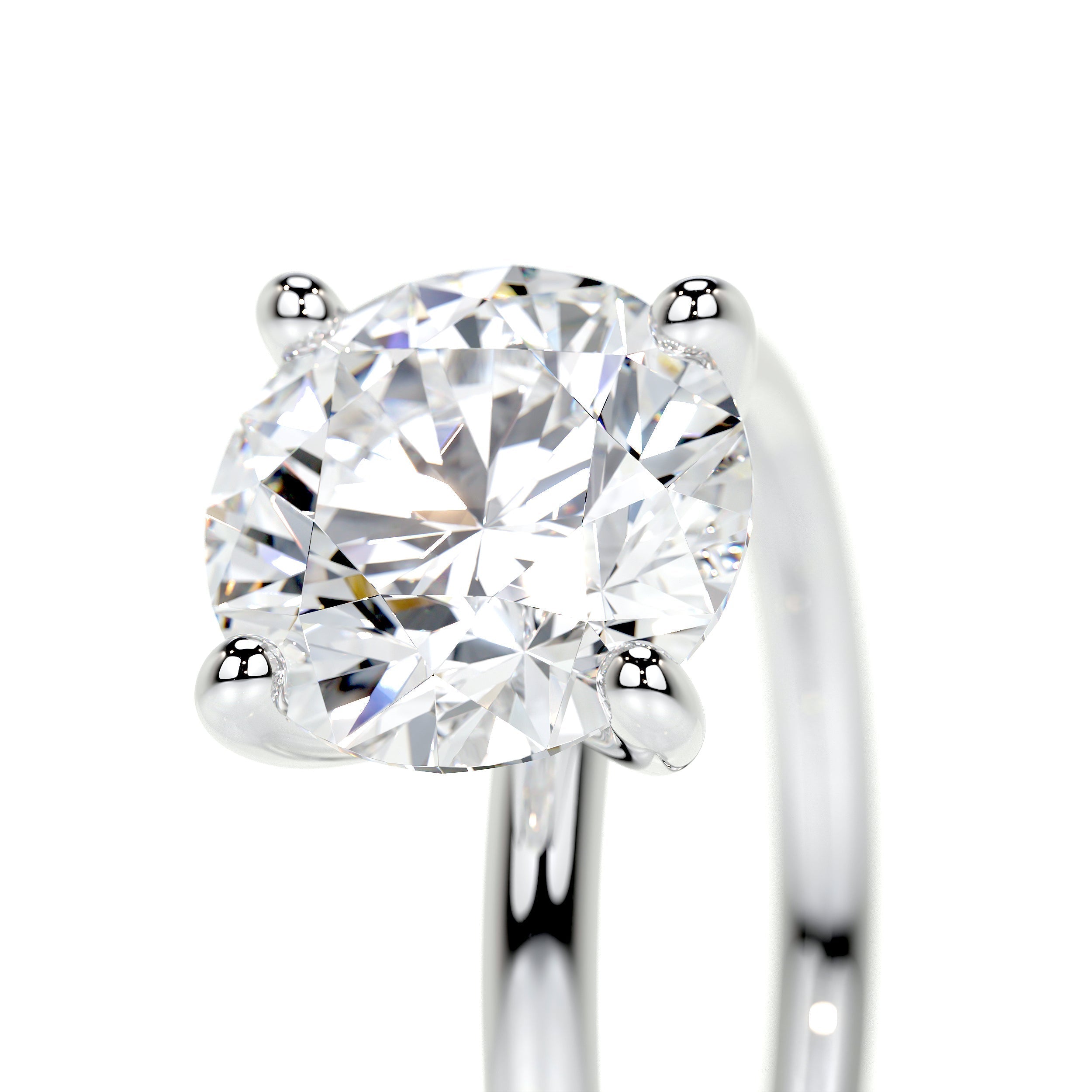 2.0 CT Round Solitaire CVD E/VS2 Diamond Engagement Ring 3