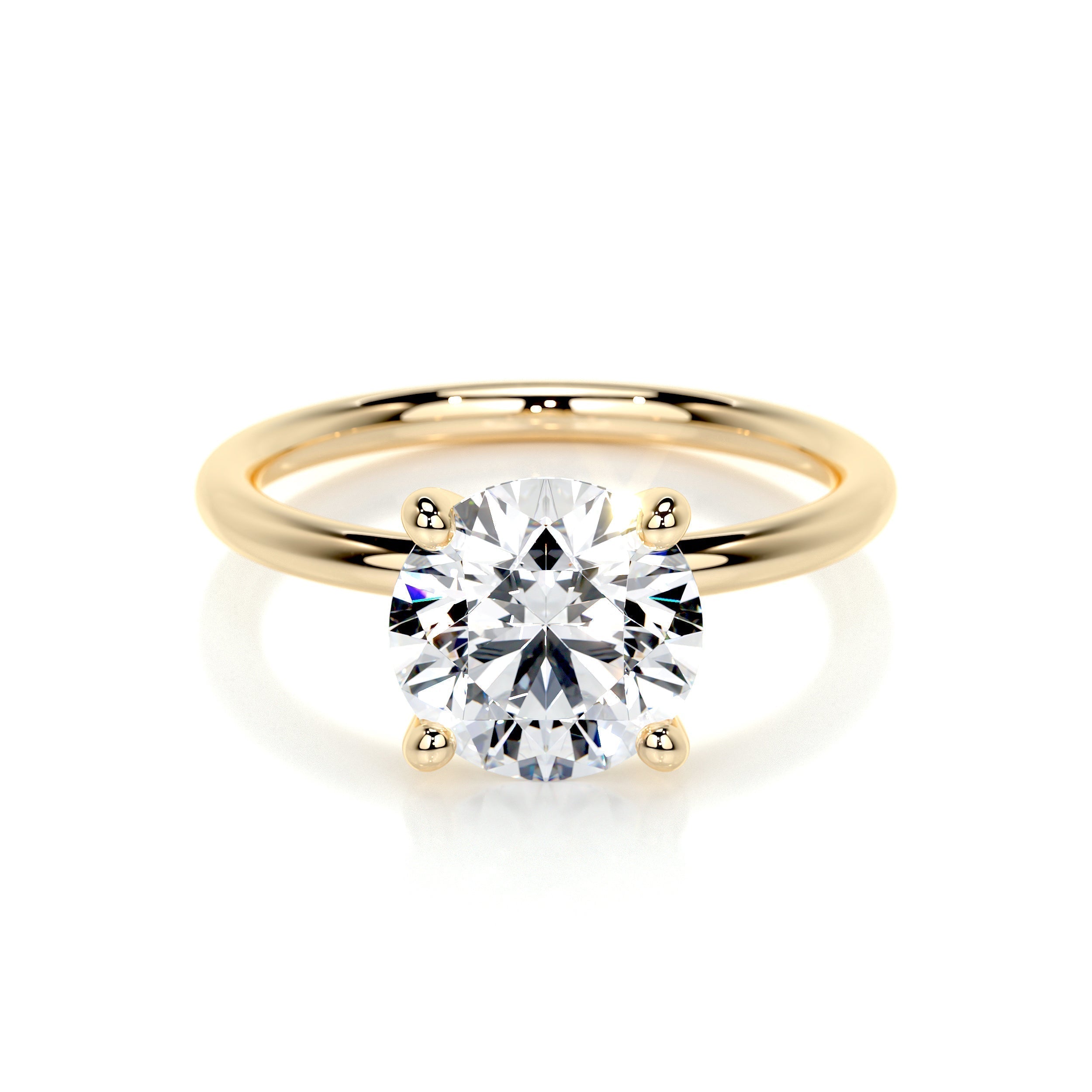 2.0 CT Round Solitaire CVD E/VS2 Diamond Engagement Ring 7