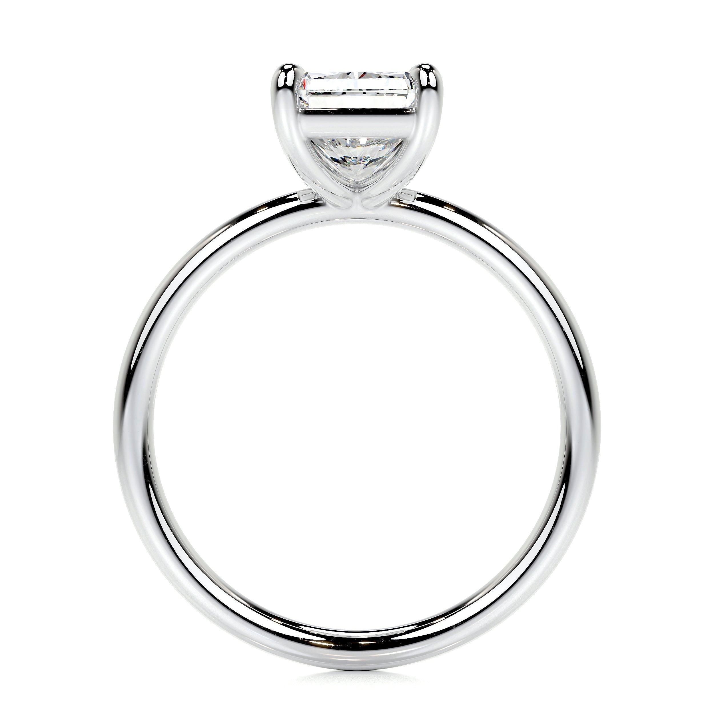 2.0 CT Radiant Solitaire CVD E/VS2 Diamond Engagement Ring 5