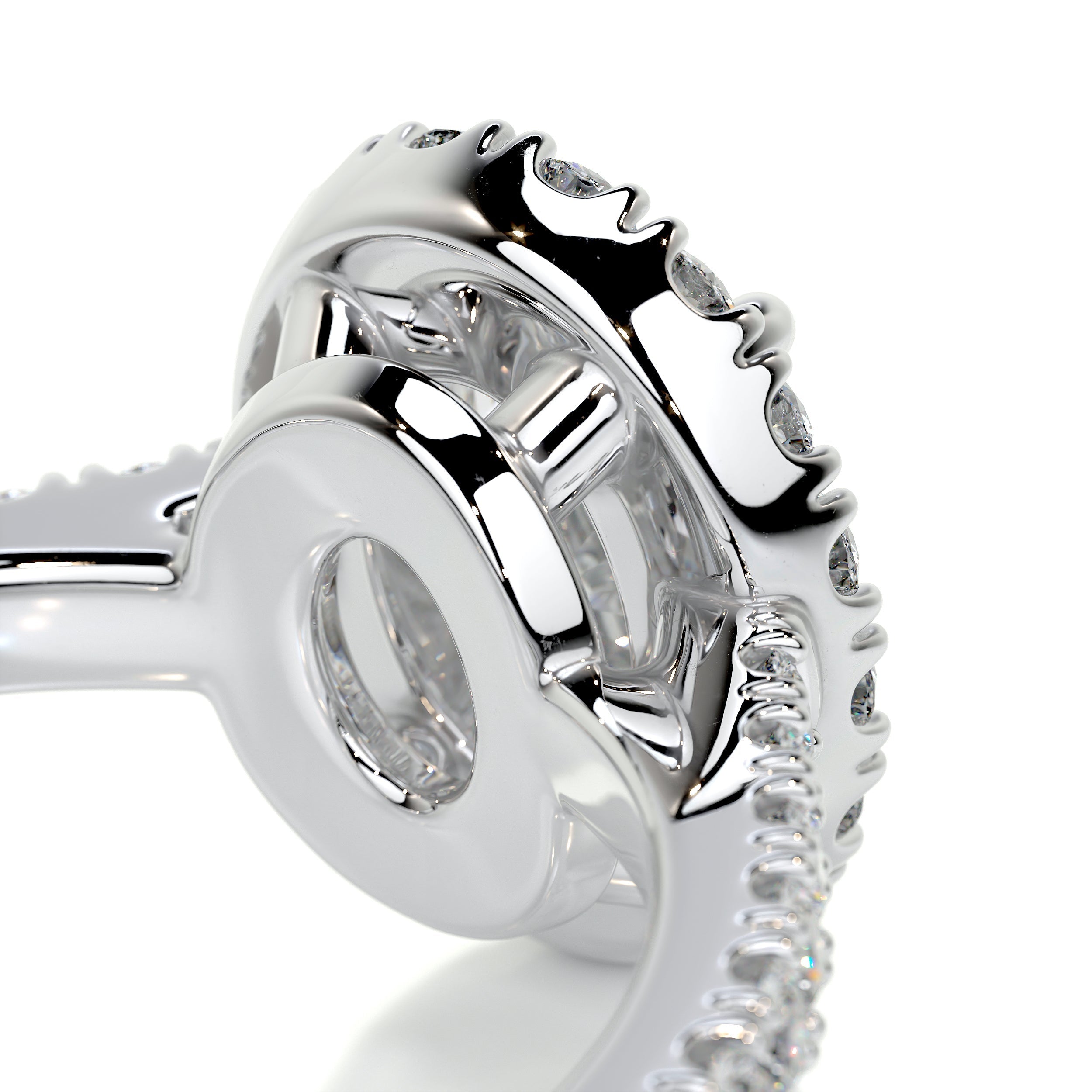 1.5 CT Oval Halo CVD F/VS2 Diamond Engagement Ring 2