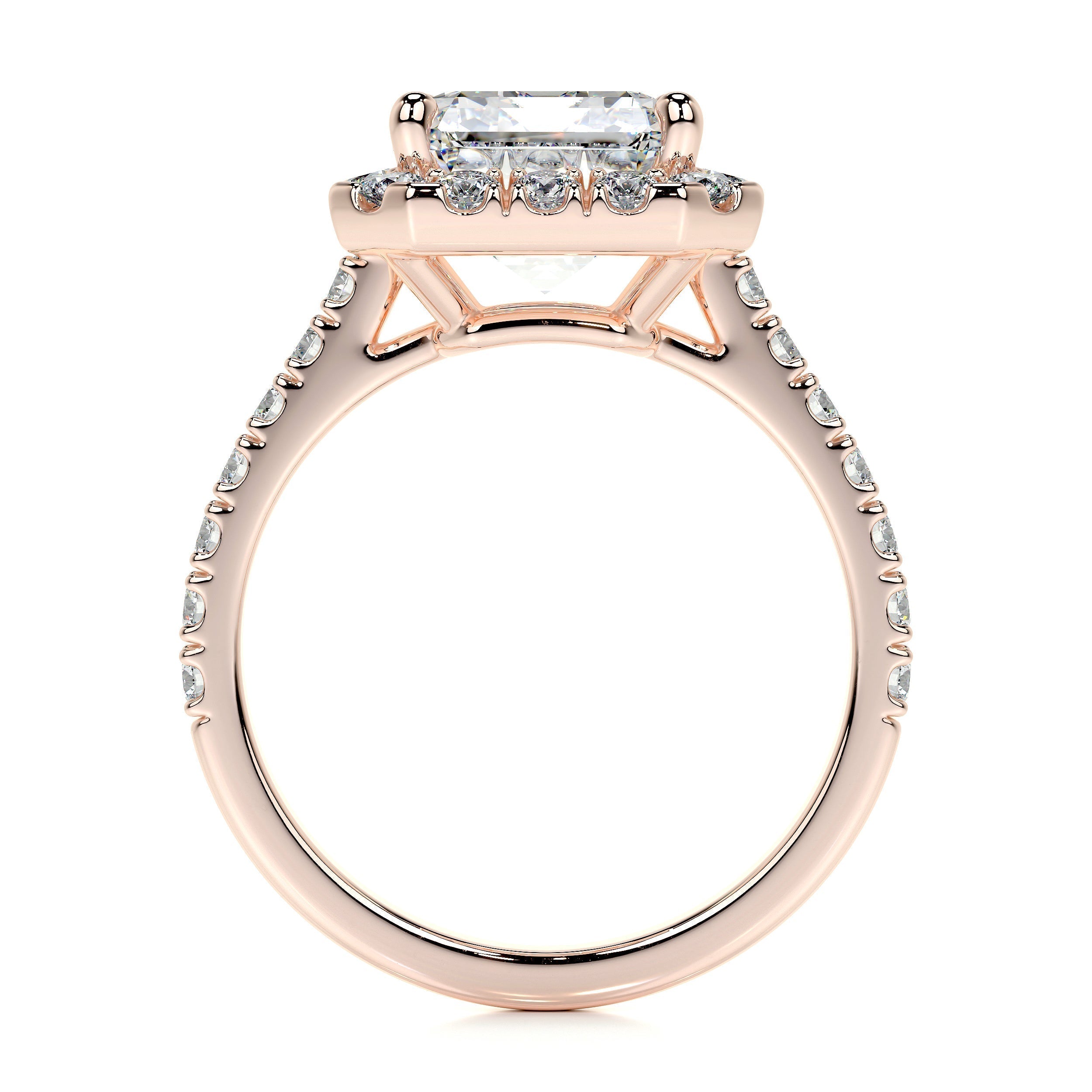 1.50 CT Emerald Halo CVD D/VS1 Diamond Engagement Ring 14