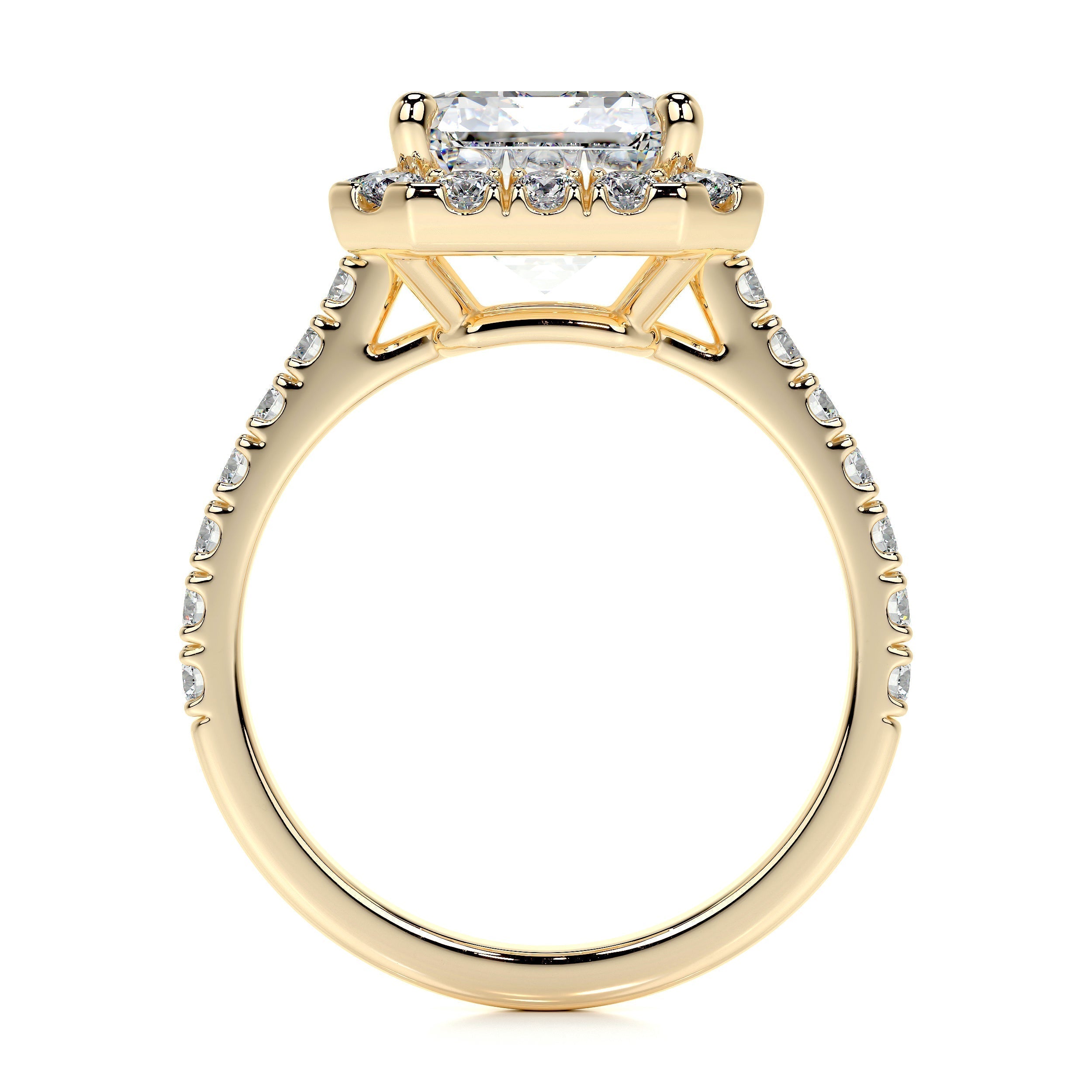 1.50 CT Emerald Halo CVD D/VS1 Diamond Engagement Ring 16