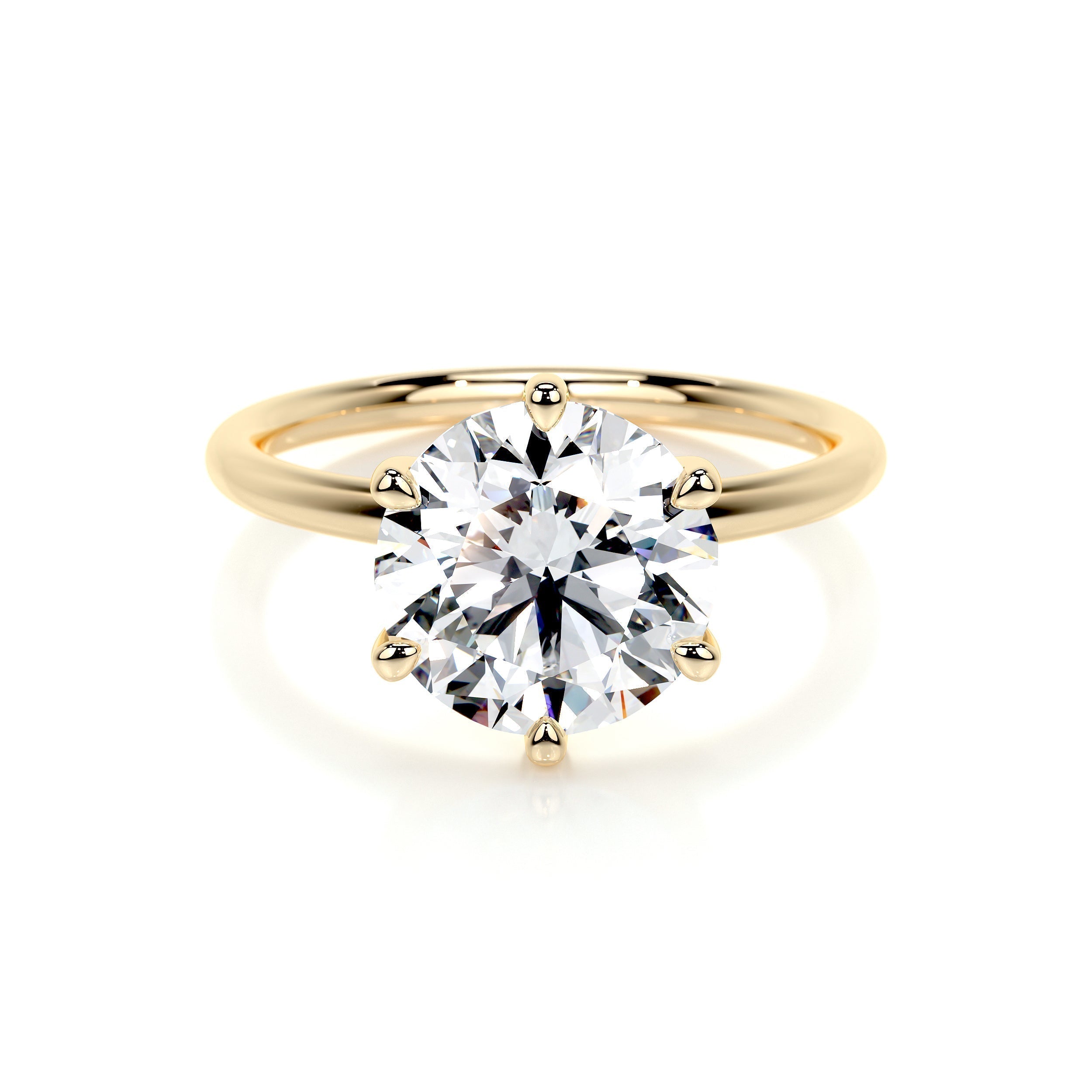 2.0 CT Round Solitaire CVD E/VS2 Diamond Engagement Ring 7