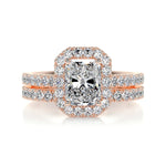 1.50 CT Radiant Halo CVD F/VS Diamond Bridal Ring Set 11