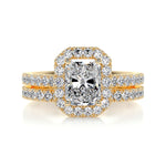 1.50 CT Radiant Halo CVD F/VS Diamond Bridal Ring Set 6
