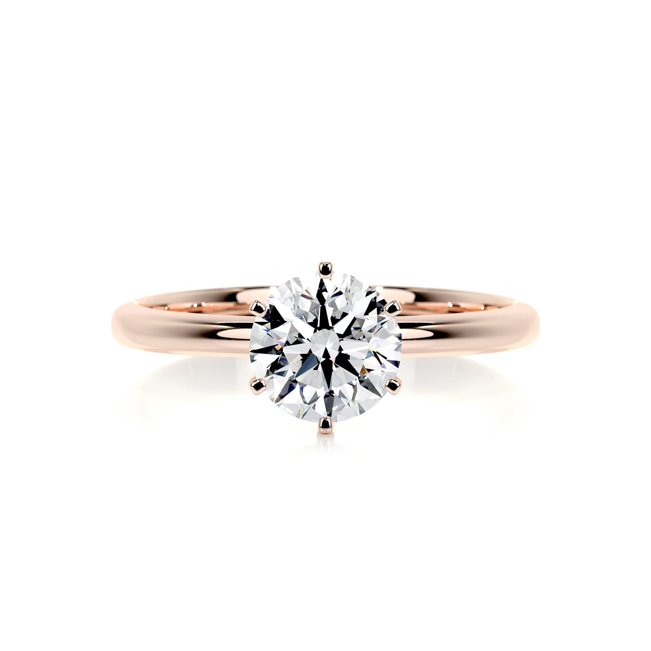 1.0 CT Round Solitaire CVD E/VS2 Diamond Engagement Ring 12