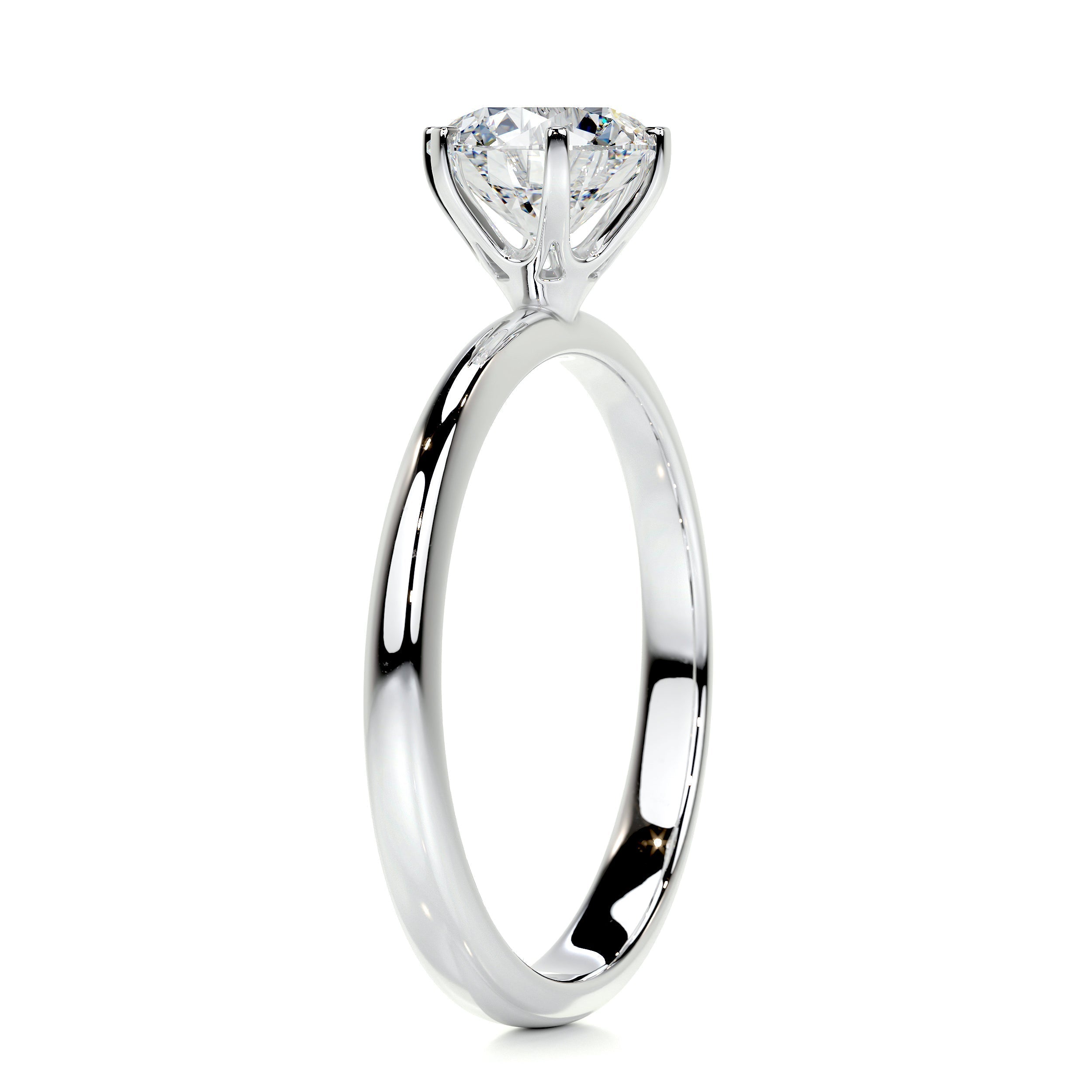 1.0 CT Round Solitaire CVD E/VS2 Diamond Engagement Ring 4