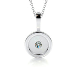 0.50 CT Round Double Halo CVD F/VS Diamond Necklace 7