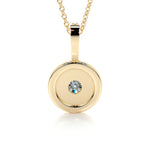 0.50 CT Round Double Halo CVD F/VS Diamond Necklace 11