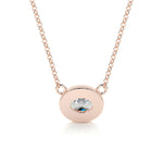 1.0 CT Oval Halo CVD F/VS Diamond Necklace 12