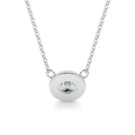 1.0 CT Oval Halo CVD F/VS Diamond Necklace 7