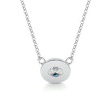 1.0 CT Oval Halo CVD F/VS Diamond Necklace 7