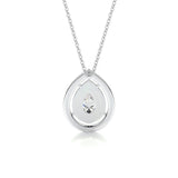 1.0 CT Pear Double Halo CVD F/VS Diamond Necklace 7