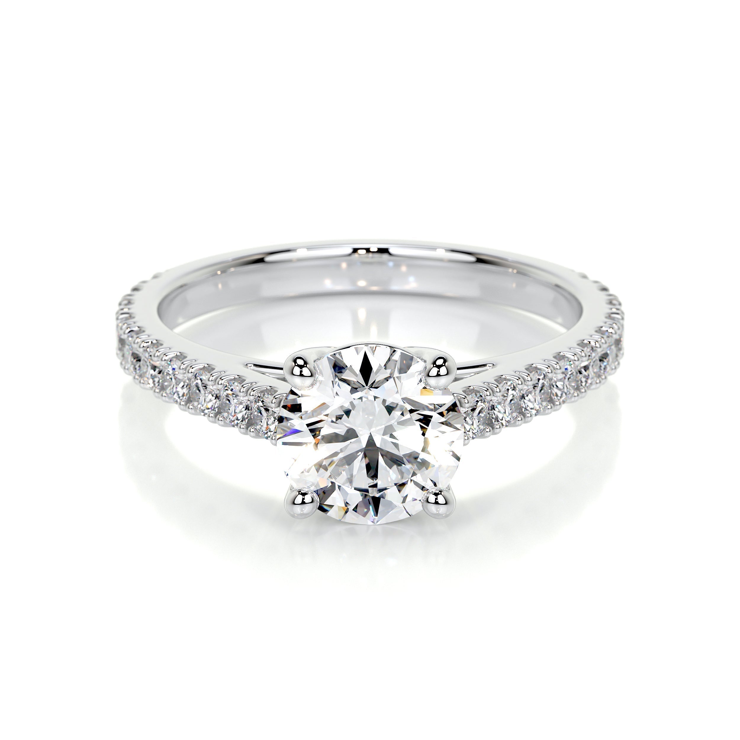 0.80 CT Round Solitaire CVD E/VS2 Diamond Engagement Ring 1