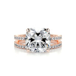 3.0 CT Cushion Solitaire CVD F/VS Diamond Bridal Ring Set 13